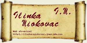Ilinka Miokovac vizit kartica